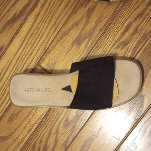 Aerosols Black Suede Sandals